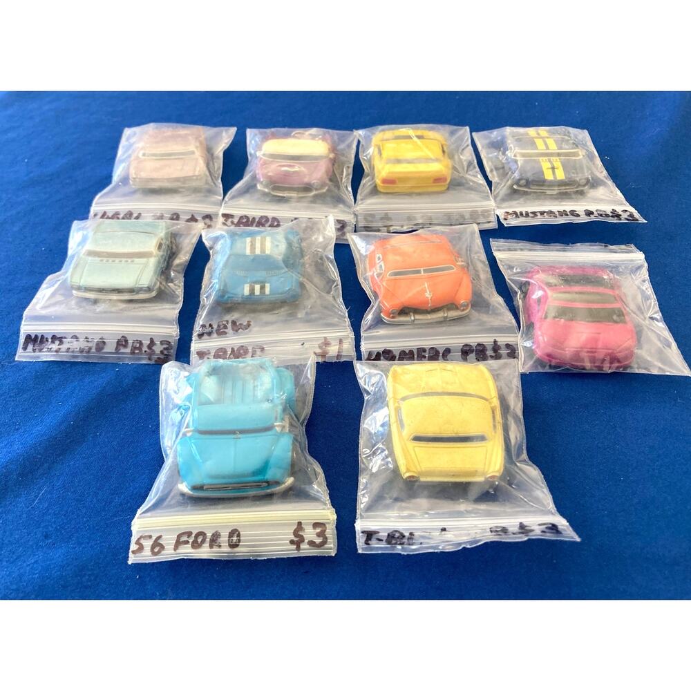 VTG PB Micro Mini Diecast Cars Wide Fat Lot of 10